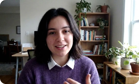 Orfi interview recording interface showing live transcript